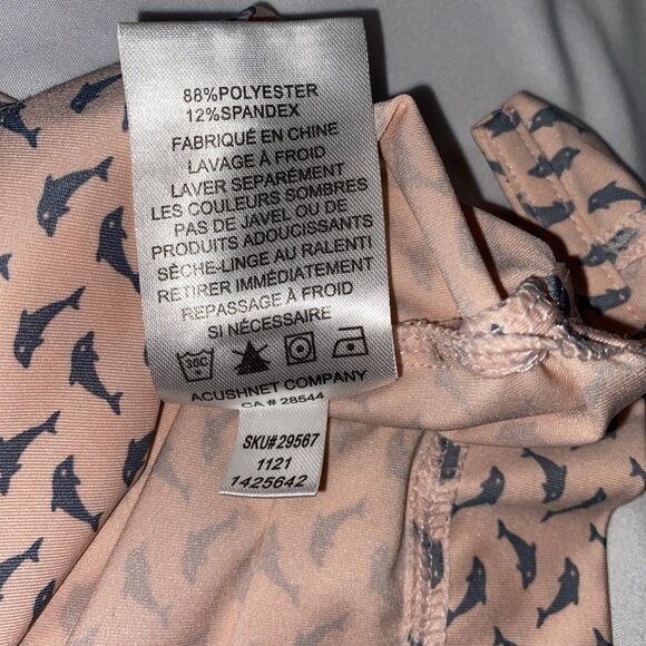 FootJoy Lisle Leaping Dolphins Golf Polo Men's Sz XL Pink Gray Graphic EUC - Picture 6 of 7